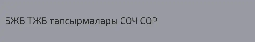 БЖБ ТЖБ тапсырмалары СОЧ СОР
